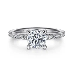 Discount Gabriel & Co. Amena - Platinum Round Diamond Engagement Ring