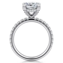 Hot Gabriel & Co. Amira - 14K White Gold Cushion Cut Diamond Engagement Ring