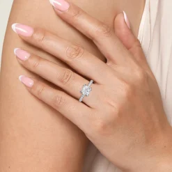 Online Gabriel & Co. Amira - 14K White Gold Cushion Cut Diamond Engagement Ring