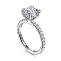 Online Gabriel & Co. Amira - 14K White Gold Cushion Cut Diamond Engagement Ring