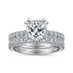 Online Gabriel & Co. Amira - 14K White Gold Cushion Cut Diamond Engagement Ring