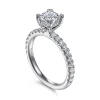 Gabriel & Co. Amira - 14K White Gold Cushion Cut Diamond Engagement Ring