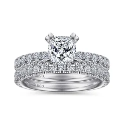Gabriel & Co. Amira - 14K White Gold Cushion Cut Diamond Engagement Ring