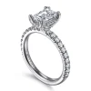 Sale Gabriel & Co. Amira - 14K White Gold Emerald Cut Diamond Engagement Ring