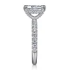 Best Gabriel & Co. Amira - 14K White Gold Emerald Cut Diamond Engagement Ring