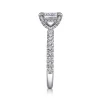 New Gabriel & Co. Amira - 14K White Gold Emerald Cut Diamond Engagement Ring