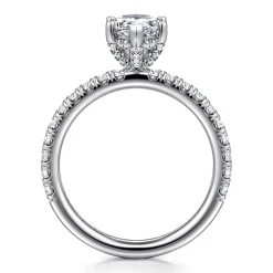Best Gabriel & Co. Amira - 14K White Gold Marquise Shape Diamond Engagement Ring