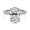 Clearance Gabriel & Co. Amira - 14K White Gold Oval Diamond Engagement Ring