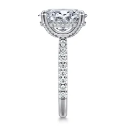 Clearance Gabriel & Co. Amira - 14K White Gold Oval Diamond Engagement Ring