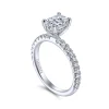 Outlet Gabriel & Co. Amira - 14K White Gold Oval Diamond Engagement Ring
