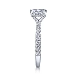 Outlet Gabriel & Co. Amira - 14K White Gold Oval Diamond Engagement Ring