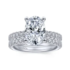 Gabriel & Co. Amira - 14K White Gold Oval Diamond Engagement Ring