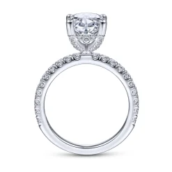 Gabriel & Co. Amira - 14K White Gold Oval Diamond Engagement Ring