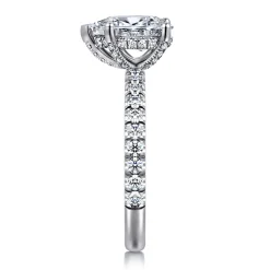 Best Gabriel & Co. Amira - 14K White Gold Pear Shape Diamond Engagement Ring