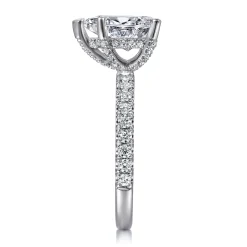 Sale Gabriel & Co. Amira - 14K White Gold Pear Shape Diamond Engagement Ring