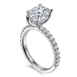 Sale Gabriel & Co. Amira - 14K White Gold Pear Shape Diamond Engagement Ring