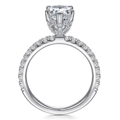 Sale Gabriel & Co. Amira - 14K White Gold Pear Shape Diamond Engagement Ring