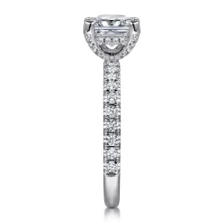 Best Gabriel & Co. Amira - 14K White Gold Princess Cut Diamond Engagement Ring