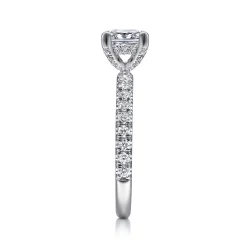 Gabriel & Co. Amira - 14K White Gold Princess Cut Diamond Engagement Ring