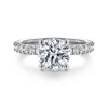 Discount Gabriel & Co. Amira - 14K White Gold Round Diamond Engagement Ring