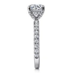 Discount Gabriel & Co. Amira - 14K White Gold Round Diamond Engagement Ring