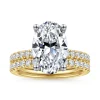Outlet Gabriel & Co. Amira - 14K White-Yellow Gold Oval Diamond Engagement Ring