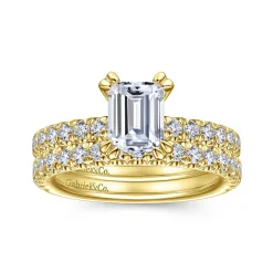 Outlet Gabriel & Co. Amira - 14K Yellow Gold Emerald Cut Diamond Engagement Ring