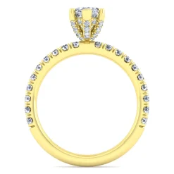 Sale Gabriel & Co. Amira - 14K Yellow Gold Marquise Shape Diamond Engagement Ring