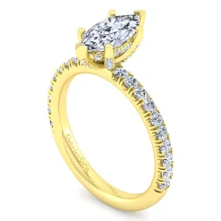 Sale Gabriel & Co. Amira - 14K Yellow Gold Marquise Shape Diamond Engagement Ring