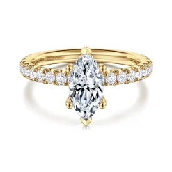 Sale Gabriel & Co. Amira - 14K Yellow Gold Marquise Shape Diamond Engagement Ring