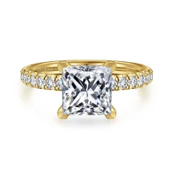 Online Gabriel & Co. Amira - 14K Yellow Gold Princess Cut Diamond Engagement Ring