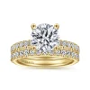 Best Gabriel & Co. Amira - 14K Yellow Gold Round Diamond Engagement Ring