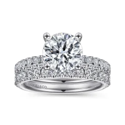 Discount Gabriel & Co. Amira - Platinum Round Diamond Engagement Ring