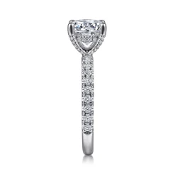 Discount Gabriel & Co. Amira - Platinum Round Diamond Engagement Ring