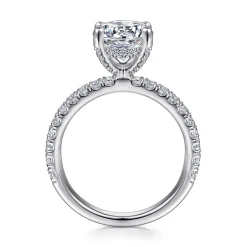 Discount Gabriel & Co. Amira - Platinum Round Diamond Engagement Ring