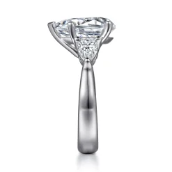 Sale Gabriel & Co. Anabelle - 18K White Gold Pear Shape Three Stone Diamond Engagement Ring