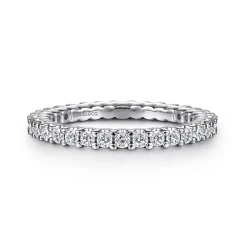 Sale Gabriel & Co. Andalucia - 14K White Gold Prong Set Diamond Eternity Band - 0.75 ct