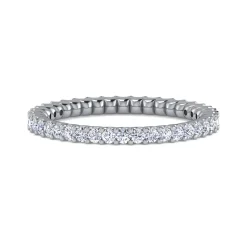 Gabriel & Co. Andalucia - 14K White Gold Prong Set Diamond Eternity Band - 0.5 ct