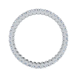 Gabriel & Co. Andalucia - 14K White Gold Prong Set Diamond Eternity Band - 0.5 ct