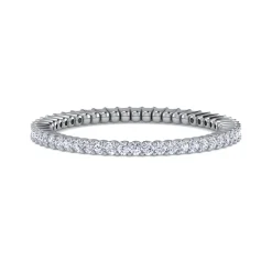 Discount Gabriel & Co. Andalucia - 14K White Gold Prong Set Diamond Eternity Band - 0.25 ct