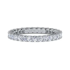 Discount Gabriel & Co. Andalucia - 14K White Gold Prong Set Diamond Eternity Band - 1 ct