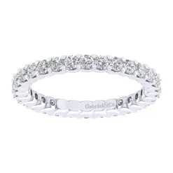 Discount Gabriel & Co. Andalucia - 14K White Gold Prong Set Diamond Eternity Band - 1 ct