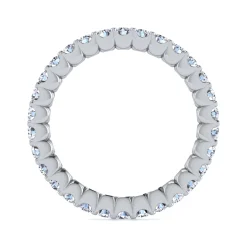 Discount Gabriel & Co. Andalucia - 14K White Gold Prong Set Diamond Eternity Band - 1 ct