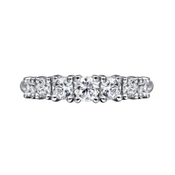 New Gabriel & Co. Andora - 14K White Gold Graduating Diamond Anniversary Band - 0.8 ct