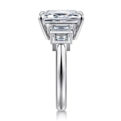 Sale Gabriel & Co. Andre - 14K White Gold Emerald Cut Diamond Engagement Ring