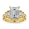 Hot Gabriel & Co. Andre - 14K Yellow Gold Emerald Cut Five Stone Diamond Engagement Ring