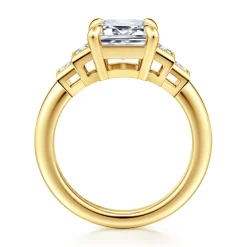 Gabriel & Co. Andre - 14K Yellow Gold Emerald Cut Diamond Engagement Ring