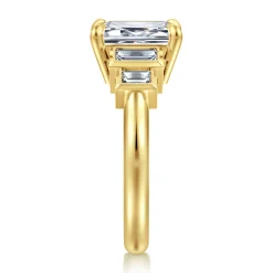 New Gabriel & Co. Andre - 14K Yellow Gold Emerald Cut Diamond Engagement Ring