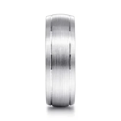 Discount Gabriel & Co. Andrew - 14K White Gold 7mm - Men's Wedding Band in Satin Finish