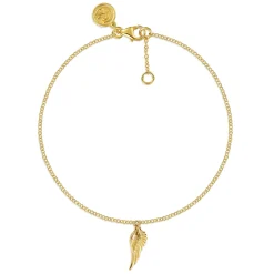 Sale Gabriel & Co. Angel Wing - 14K Yellow Gold Angel Wing Charm Bracelet